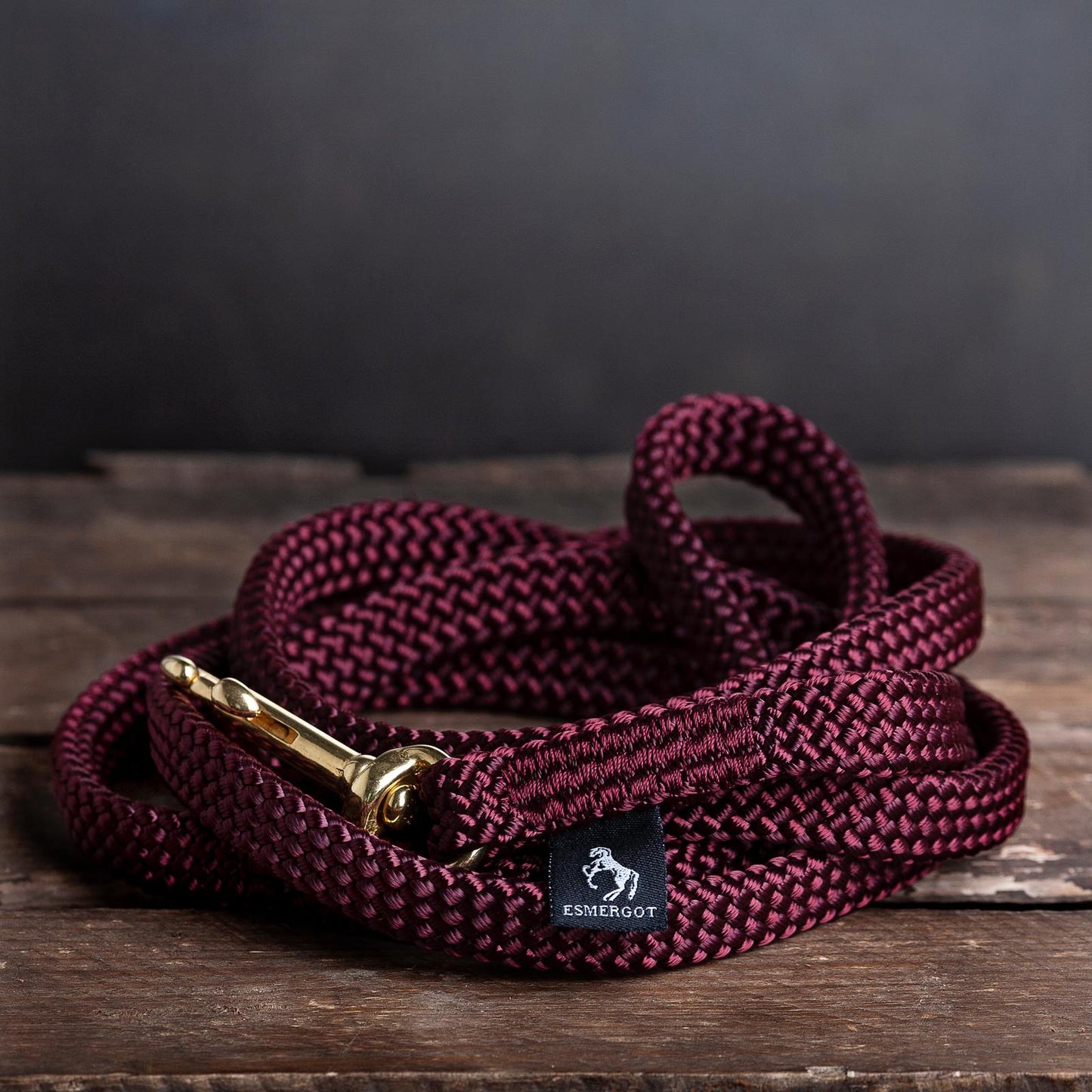 Dog leash with brass shaker