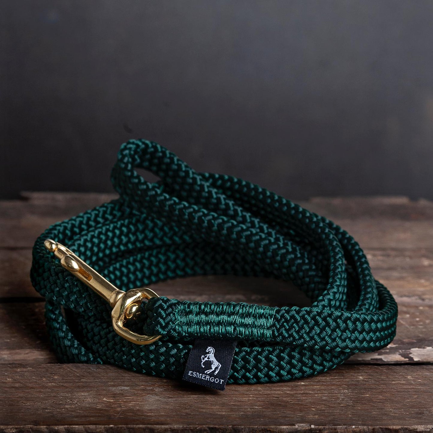 Dog leash with brass shaker